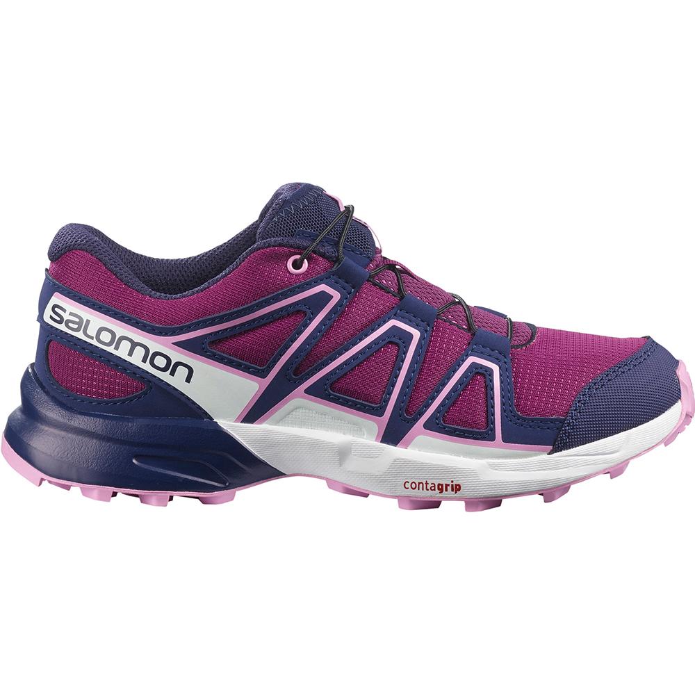 Chaussures De Trail Running Salomon Enfant Violette - Salomon SPEEDCROSS J - France (3025-XEWPU)